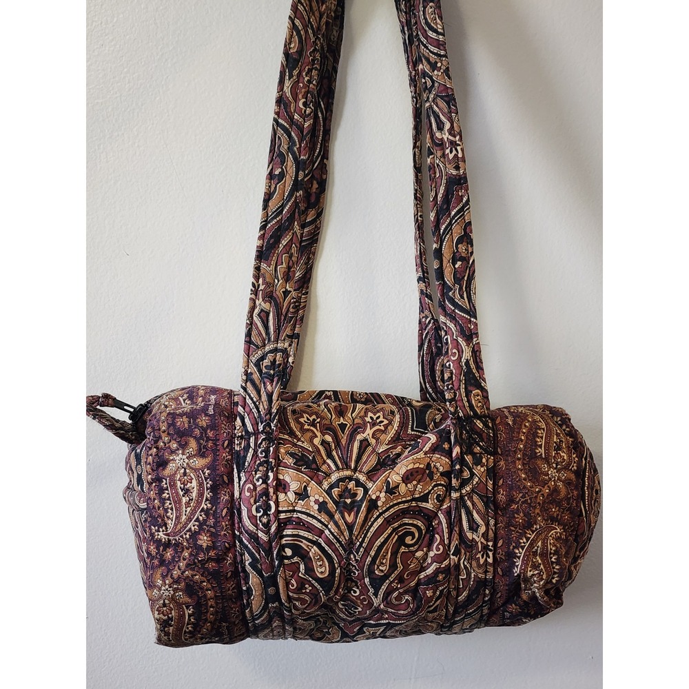 Vintage 2004 Vera Bradley Java Paisley Small Duffle Shoulder Bag 12x6